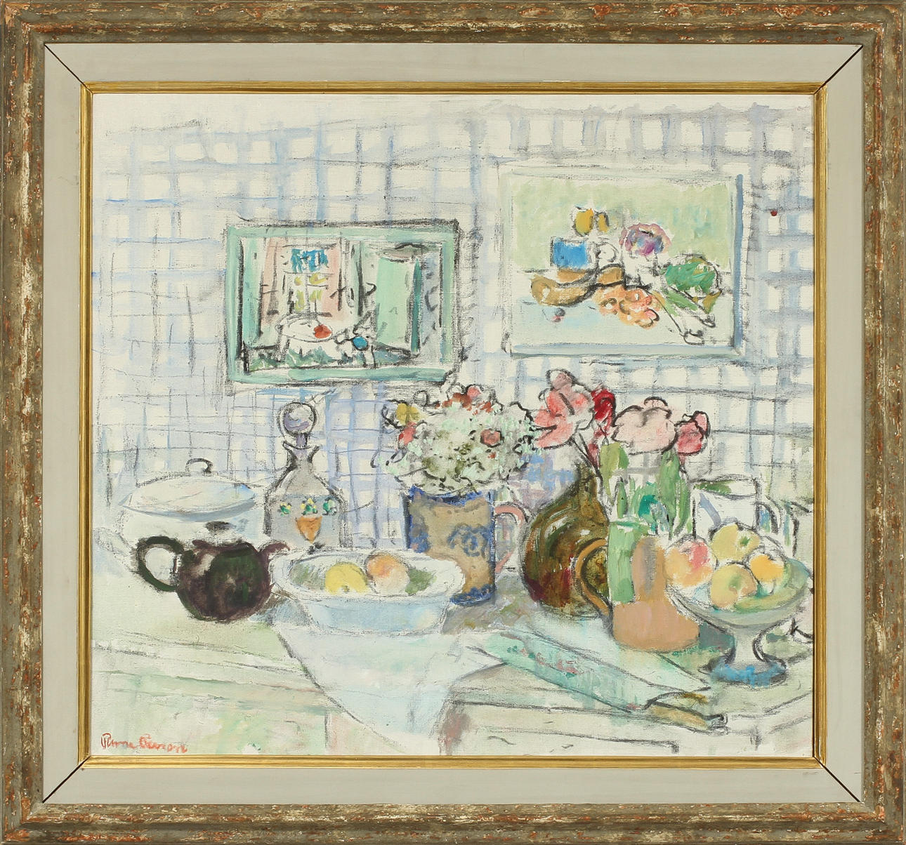 RUNE PERSON. Stilleben, olja på duk, signerad.