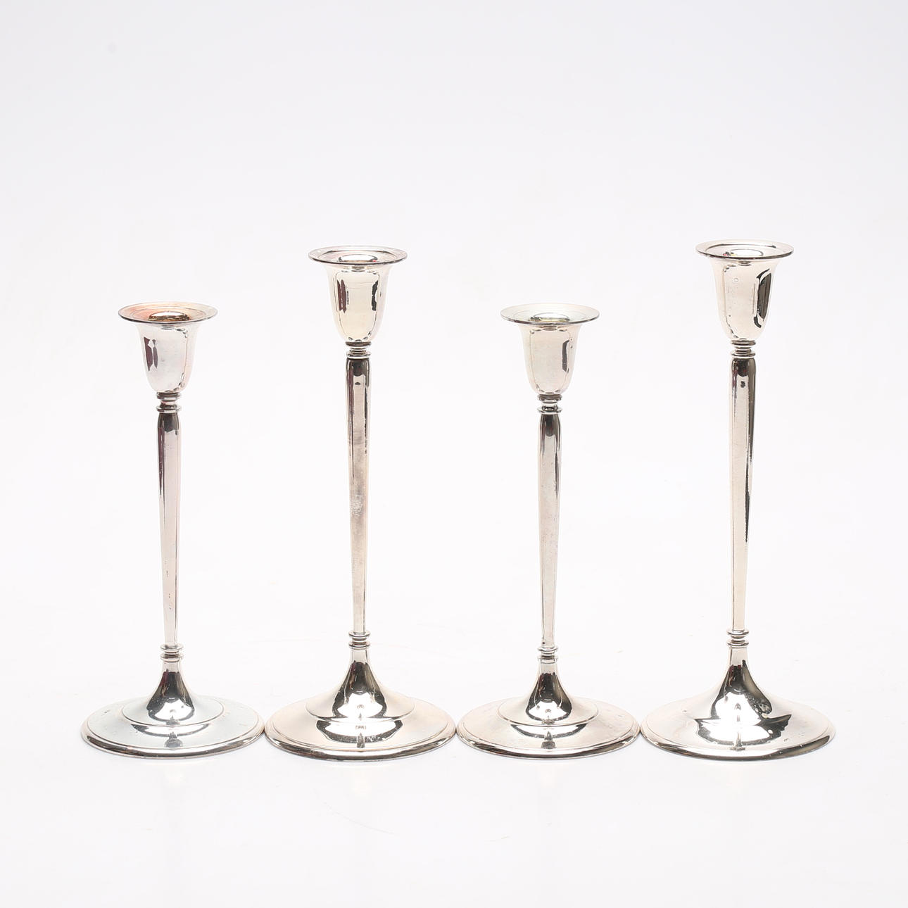 LJUSSTAKAR, 2 par, Scandia silver.