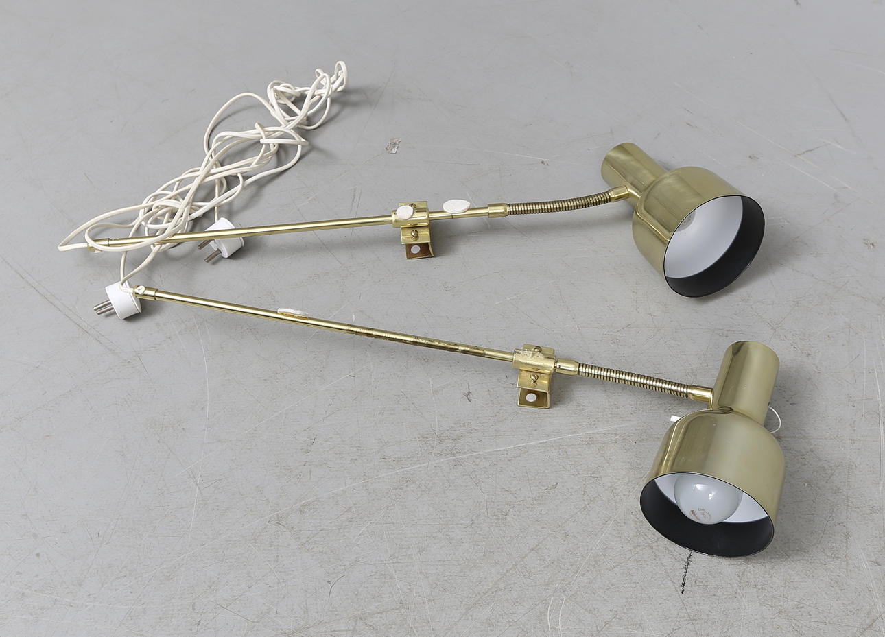 LAMPOR, ett par, Möller Armatur, Eskilstuna, 1900-talets andra hälft.