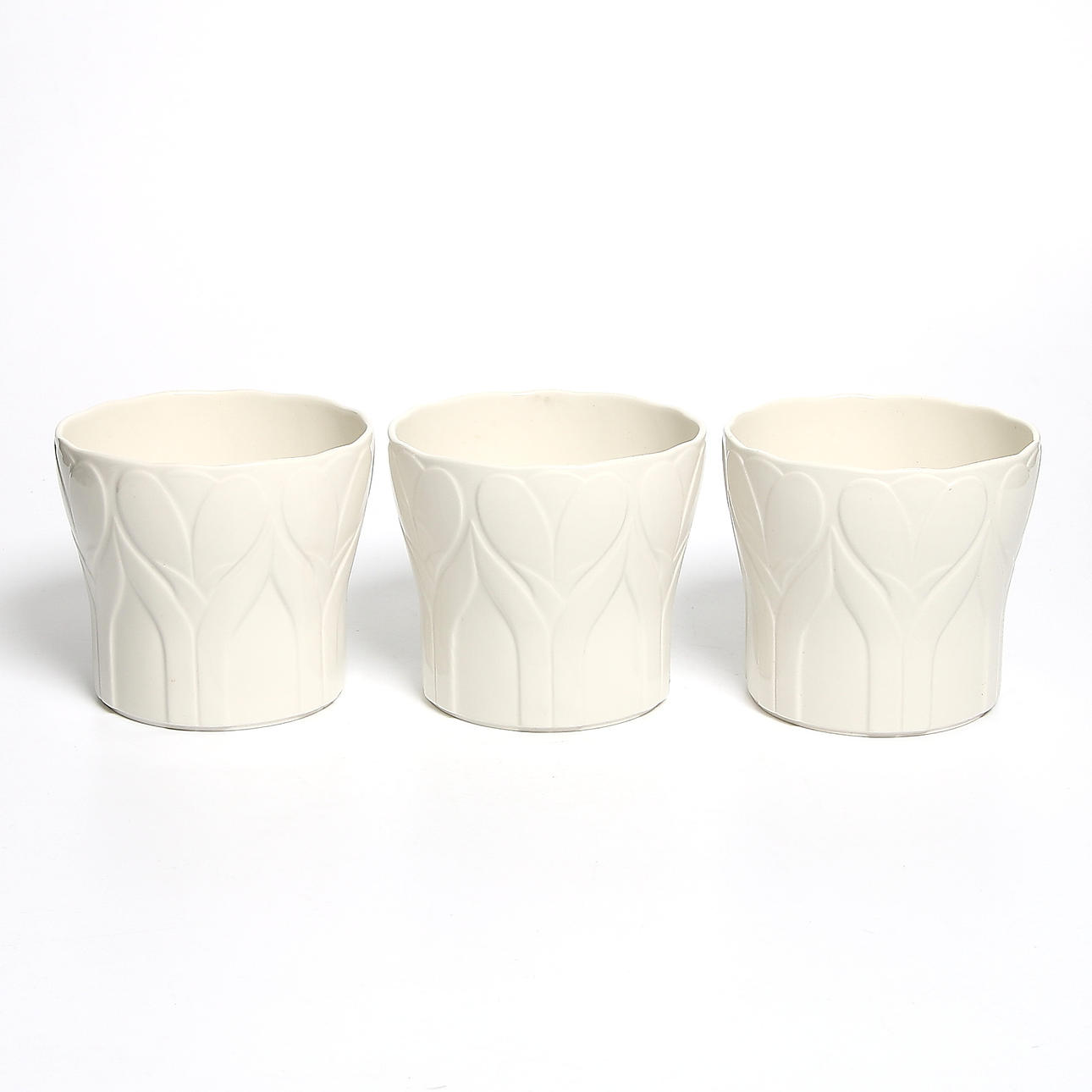 YTTERFODER, 3 st, flintgods, "Krokus", Margaretha Hennix, Gustavsberg.