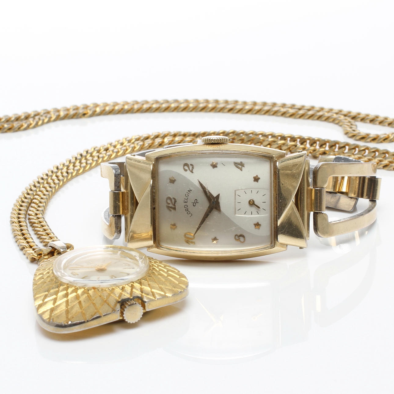 KLOCKOR, 2 st, Buler samt Lord Elgin.