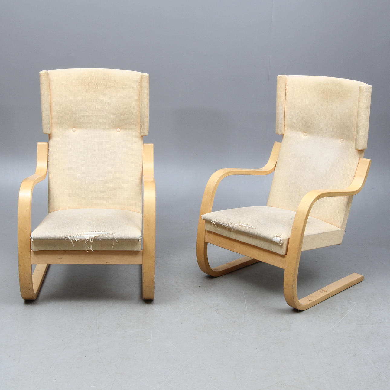 FÅTÖLJER 1 par, modell 401, Alvar Aalto, Artek.