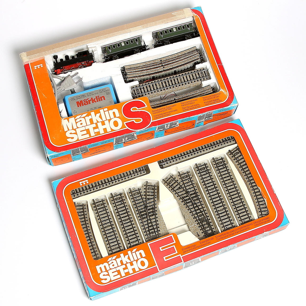 MODELLTÅGSATS I ORIGINALKARTONG, Märklin, S2920 och E5190.