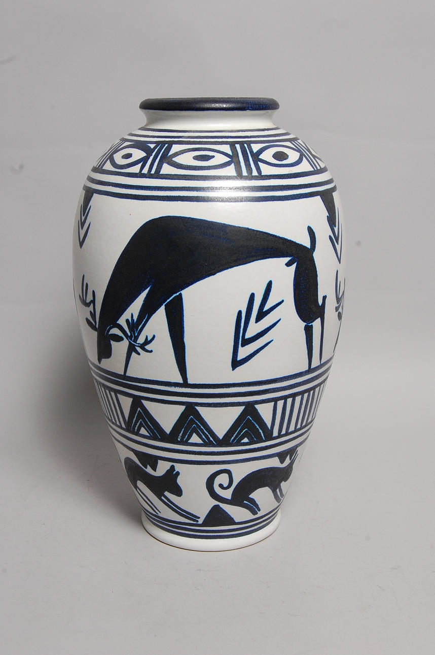 GOLVURNA, keramik, Andersson & Johansson, sannolikt Mette Doller, 1950-tal.