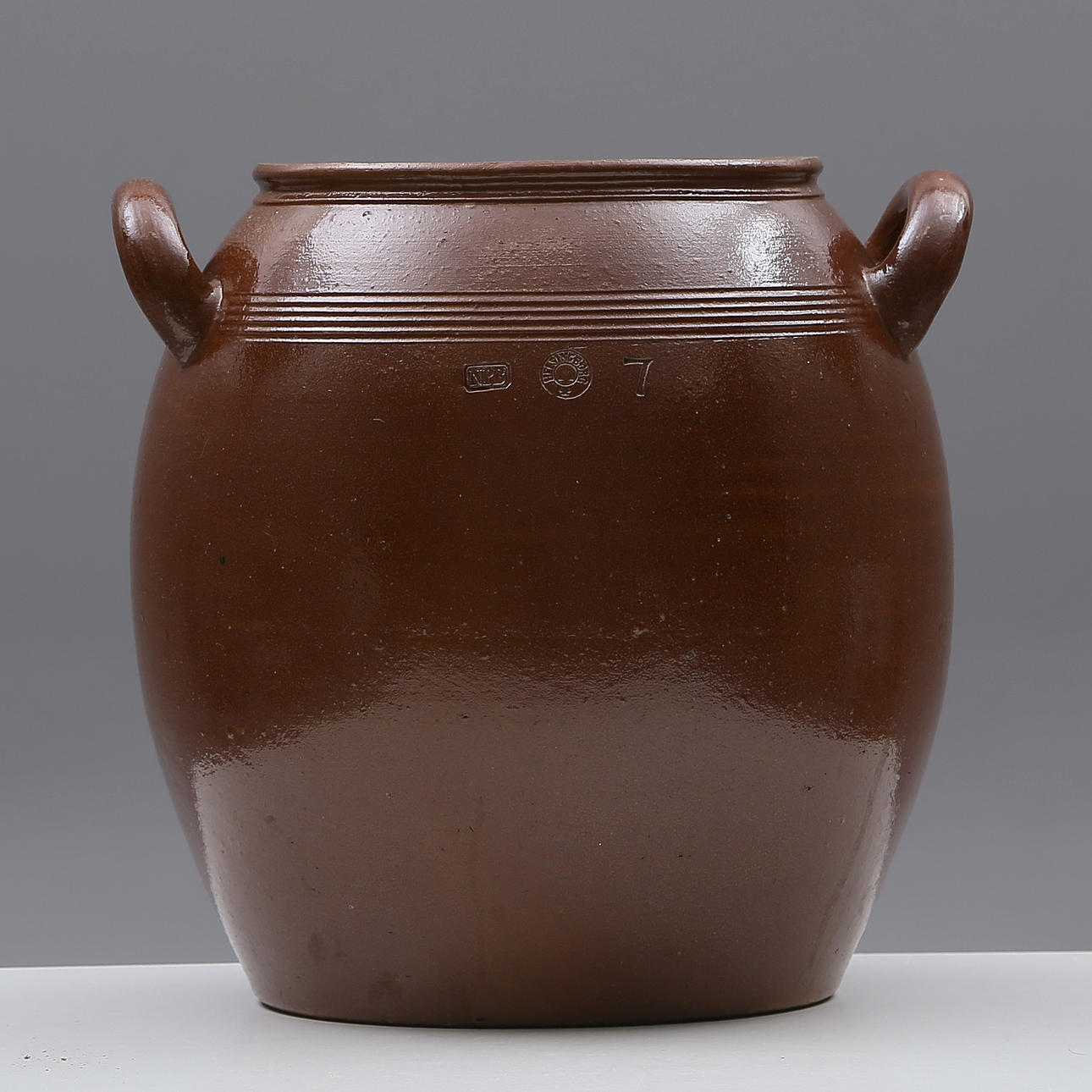 POT with handle, ceramics, Helsingborg, 1900s.