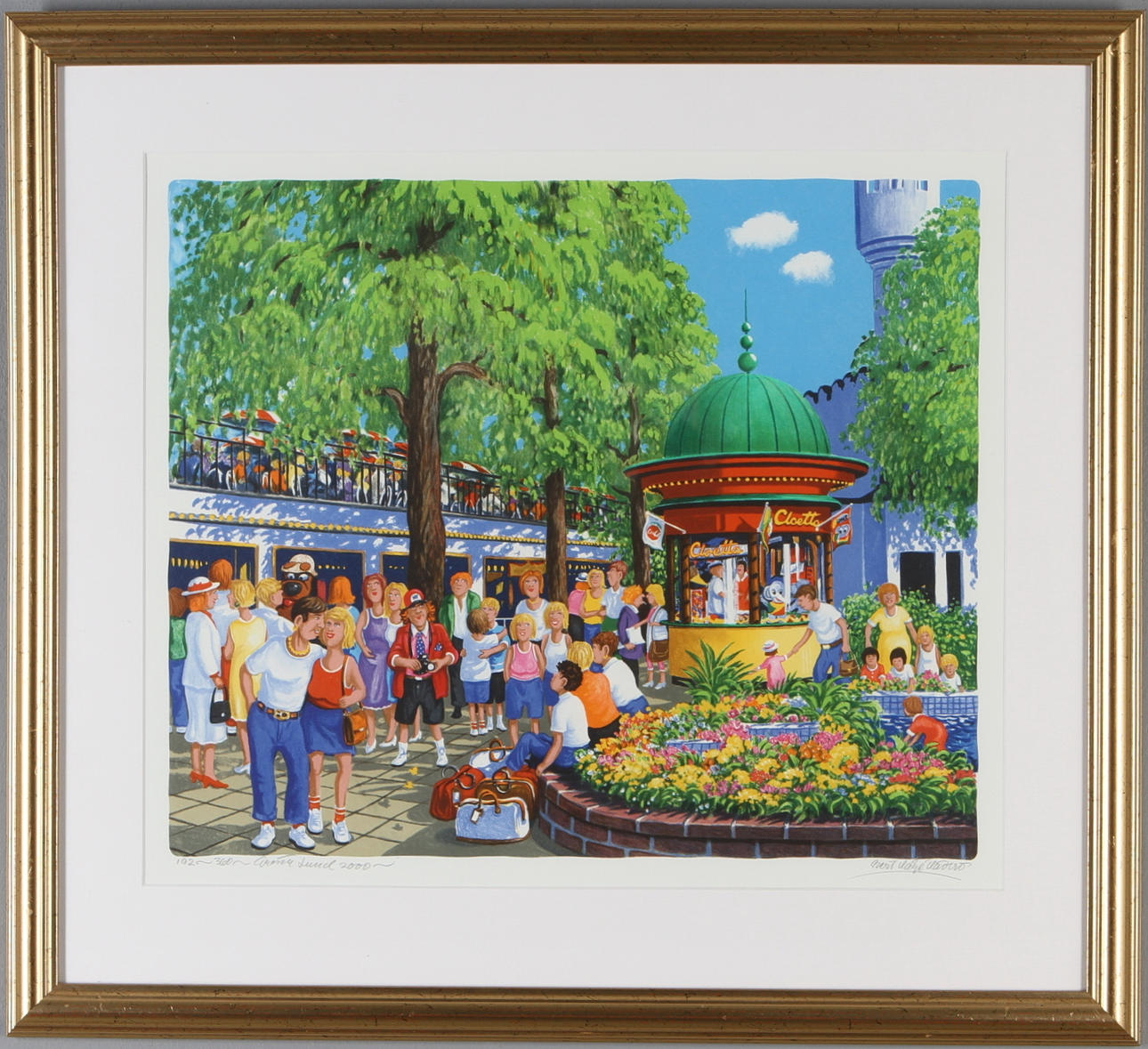 BERT HÅGE HÄVERÖ. "Gröna Lund". litografi, signerat, daterad samt numrerad 192/360.