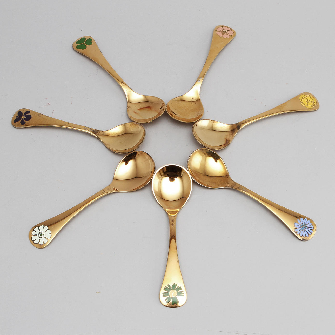 SKEDAR, 7 st, sterling, Georg Jensen. 313 gram.