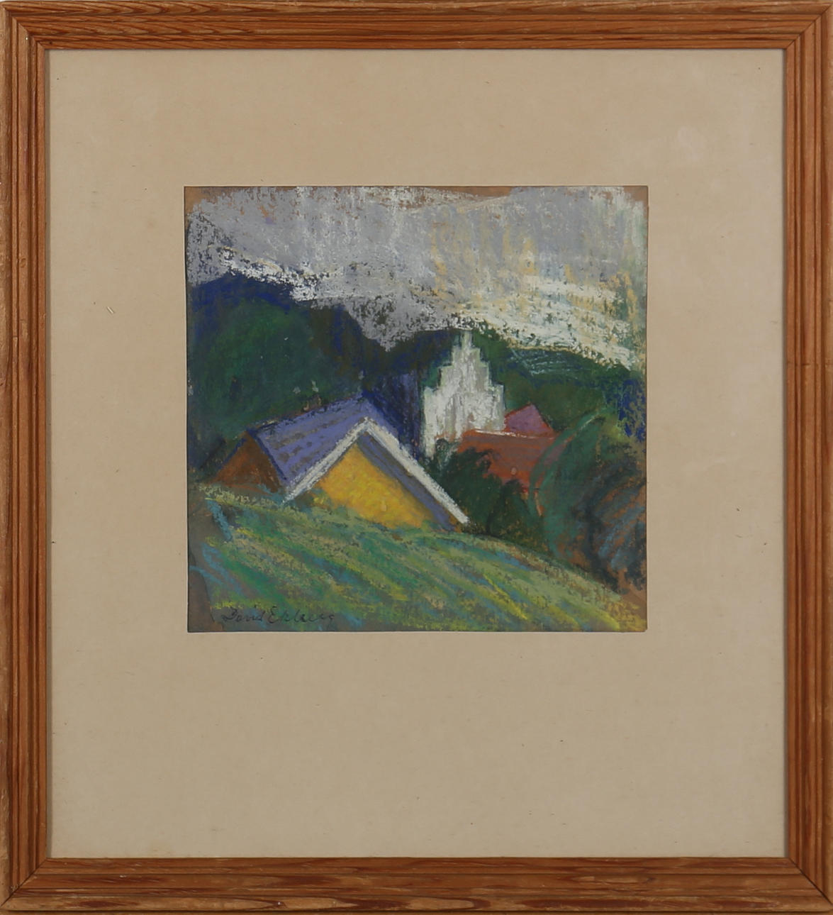 DAVID EKBERG. Pastell. Arild. Signerad David Ekberg.