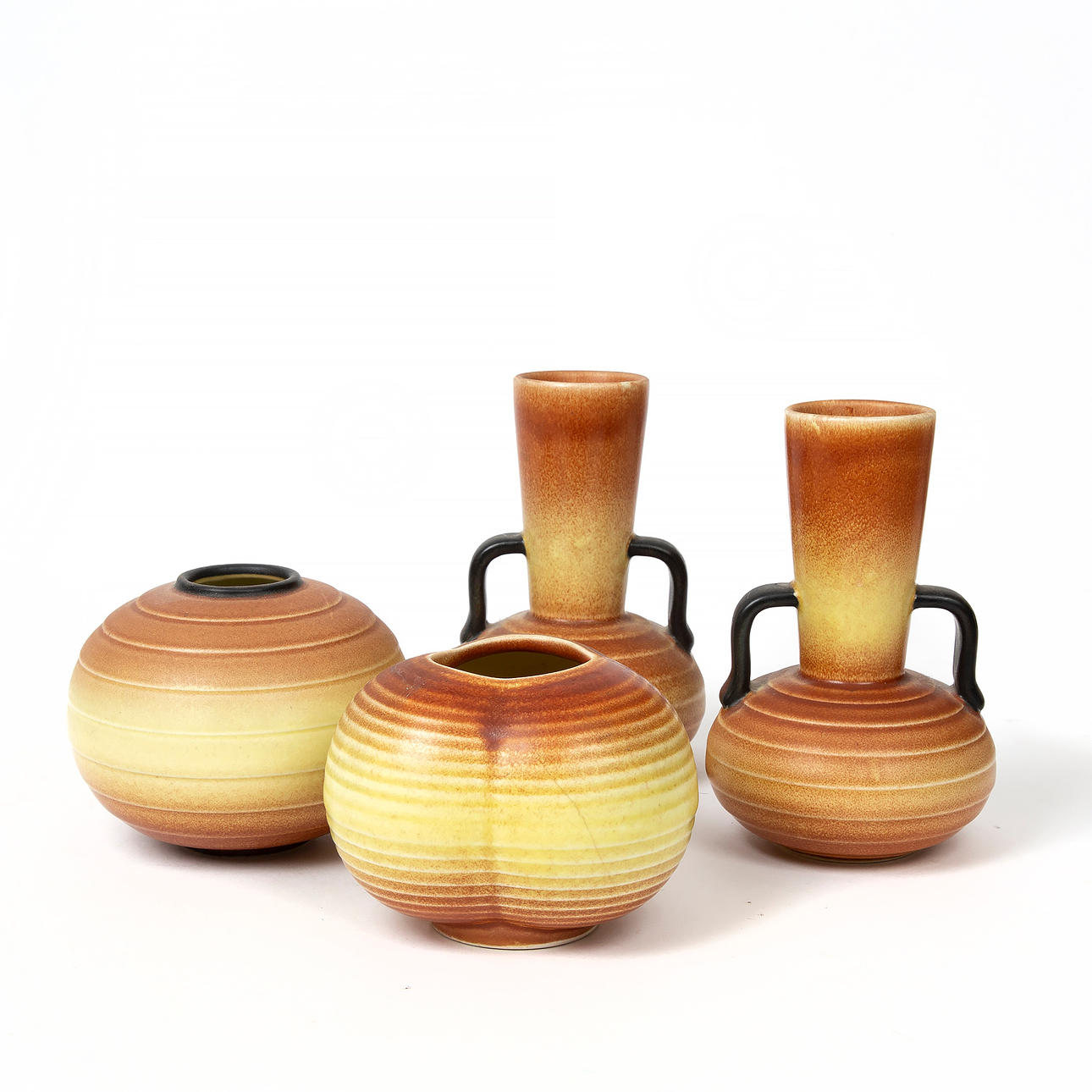 RÖRSTRAND, 4 vaser, 1930/40-tal.