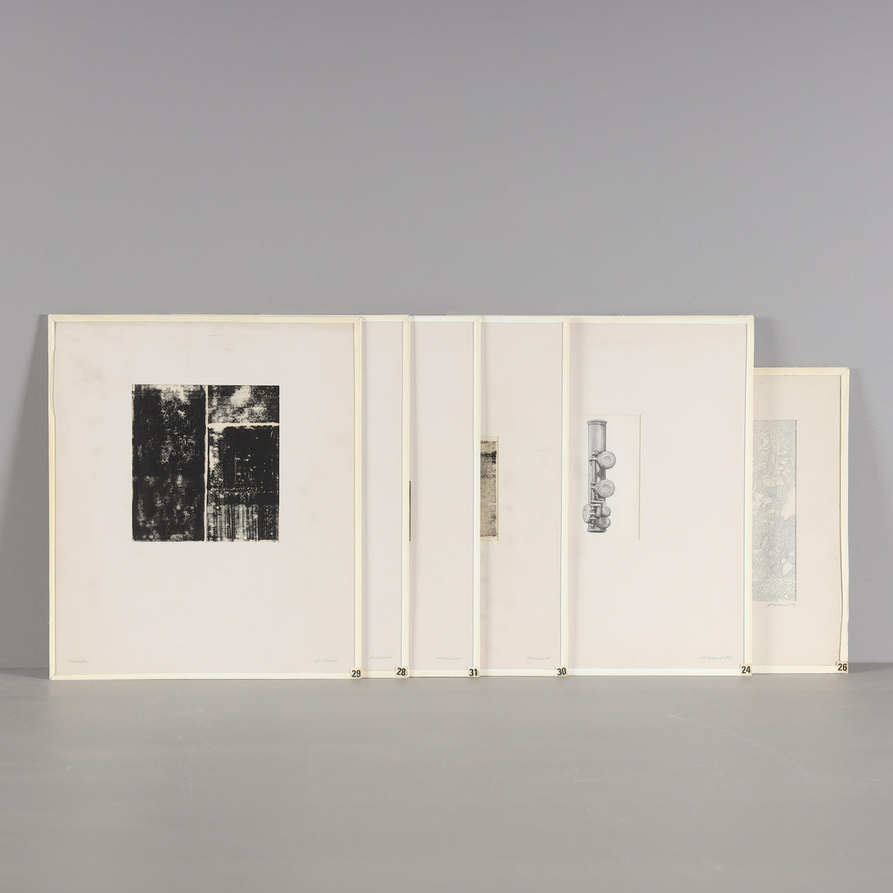 AL EKLUND (1936-2021) compositions, 6 pieces, including drawings. Art ...
