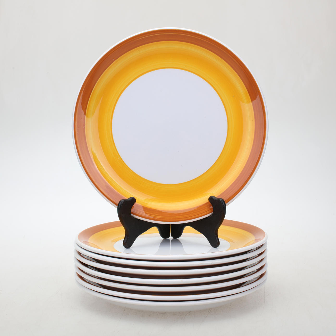 PLATES, 8 pcs., Ironstone, Giovanni Valdarno.