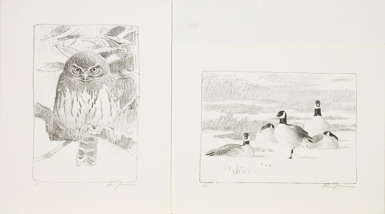 LARS JONSSON. Lithographien, 2 Stück, Proof, signiert.