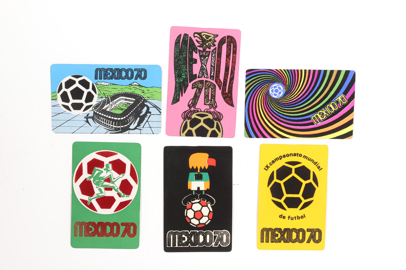 SIX COLLECTION POSTCARDS, WORLD CUP MEXICO 1970, Laper.
