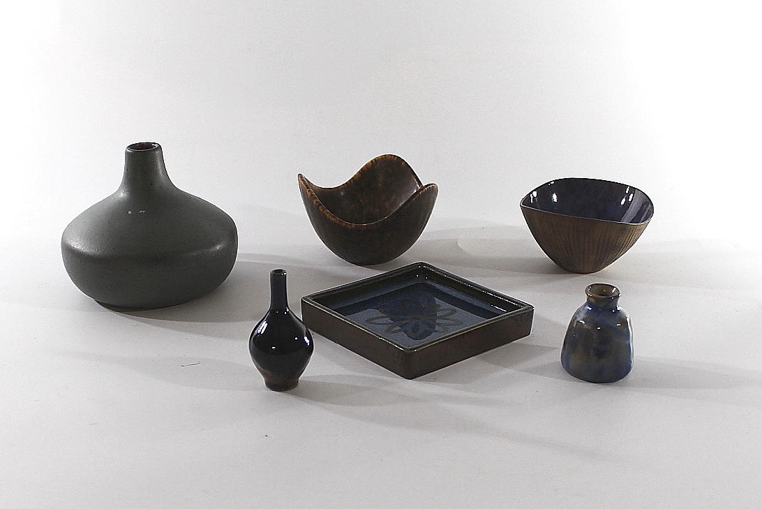 KERAMIK, 6 st, bl.a Gunnar Nylund.