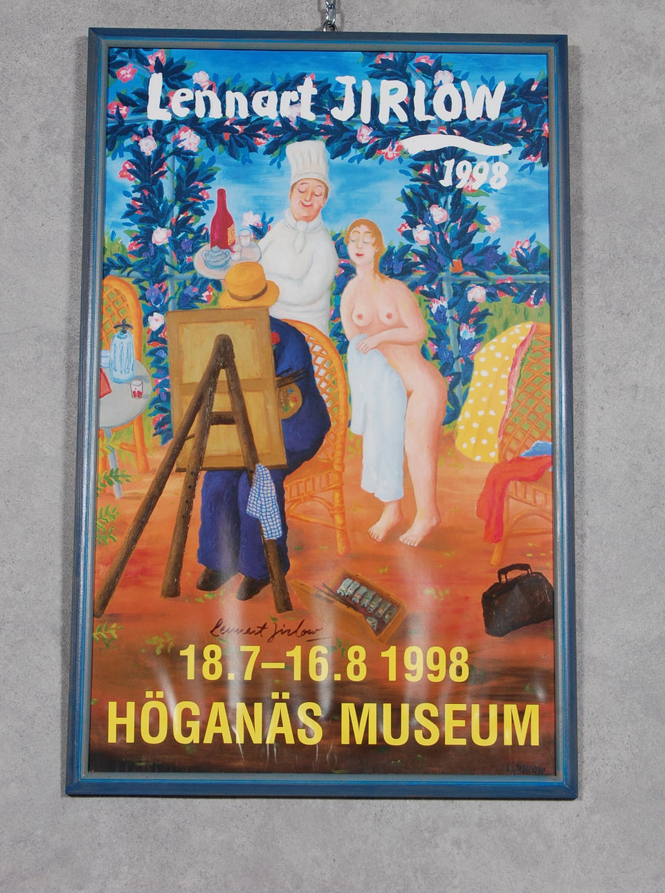 LENNART JIRLOW. Signerad plansch,Höganäs Museum 1998.