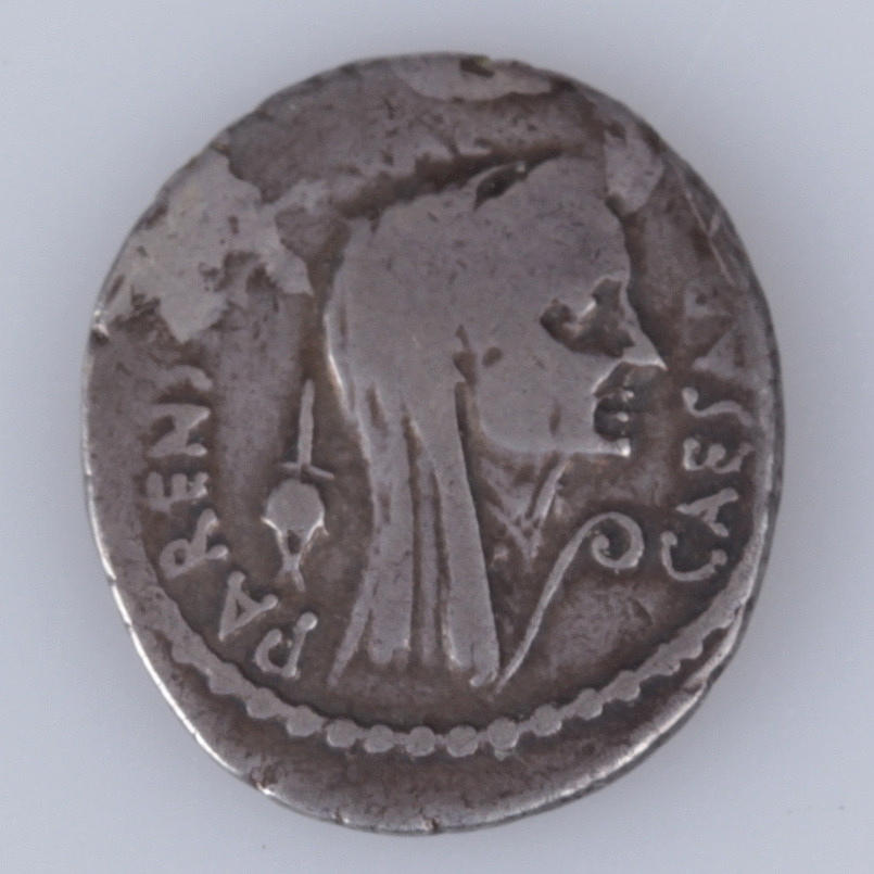 MYNT, silver, denar, Julius Caesar 46-44 f.kr.