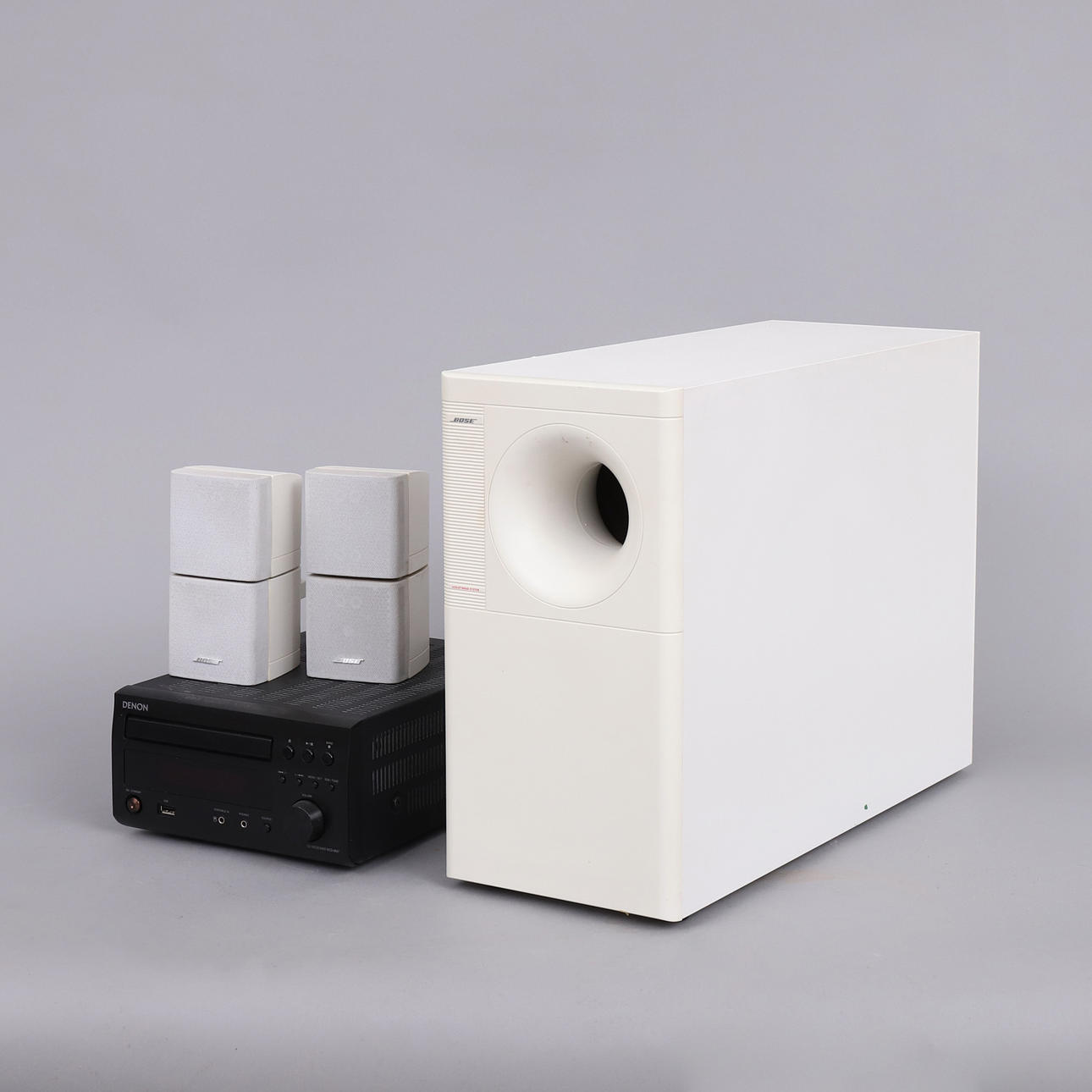 RECEPTOR DE CD y ALTAVOCES, Denon y Bose, años 2000.