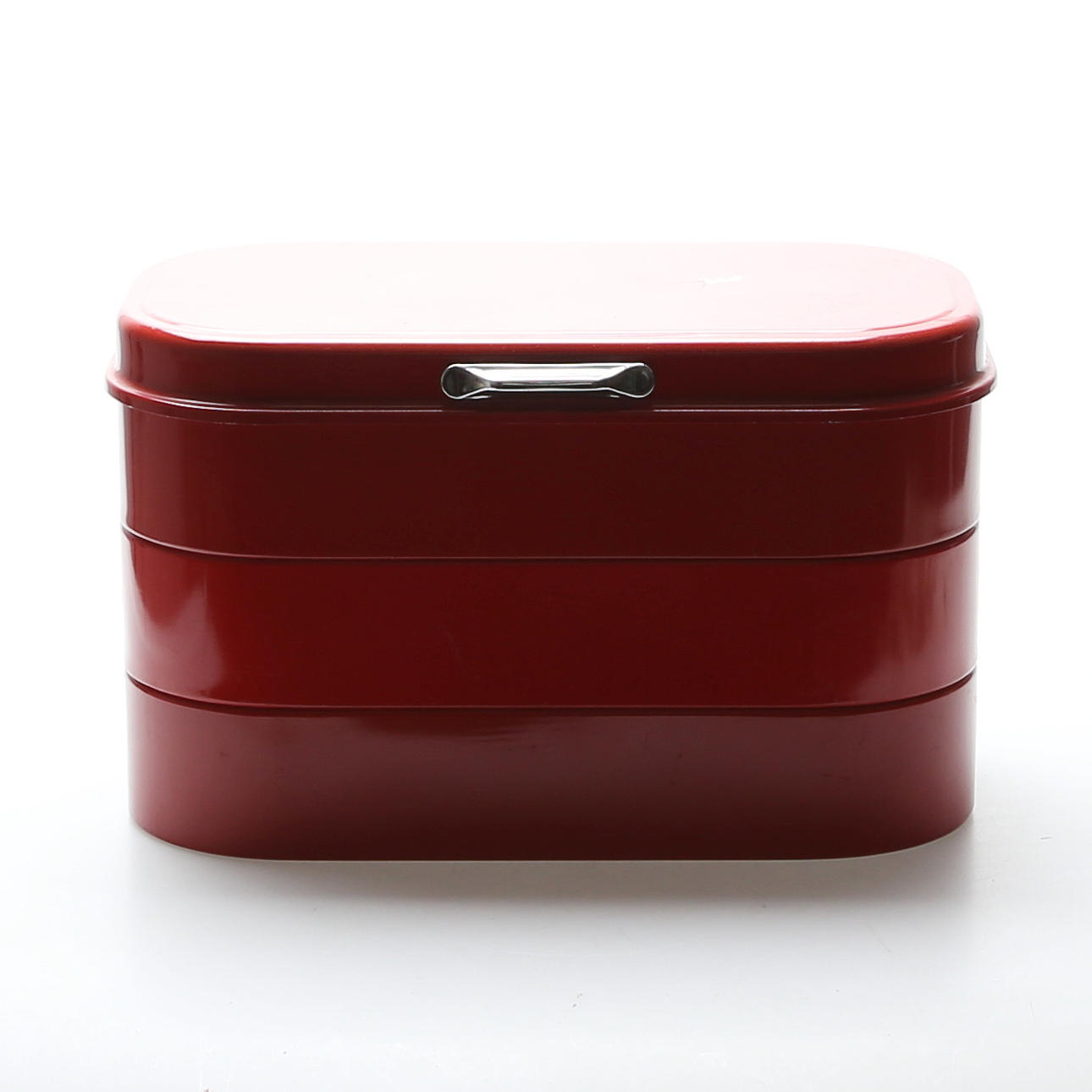 BROTDOSE, Zinn, dreiteilig, 1900er Jahre.