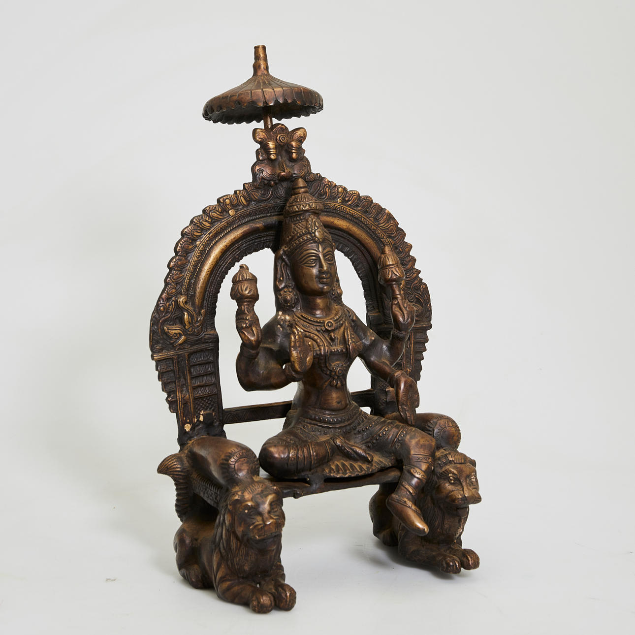 Figur / skulptur, Lakshmi, bronze, Indien.