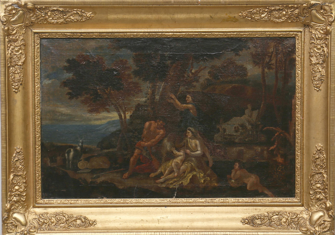 VICTOR HONORÉ JANSEN (1658-1736). TILLSKRIVEN. Romulus and Remus. Olja på duk. Osignerd.