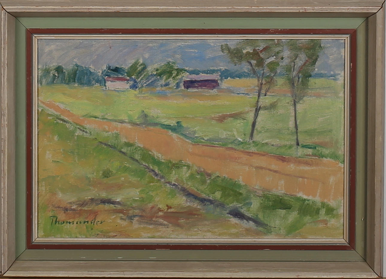 HARRY THOMANDER. Landskap. Olja på duk. Signerad Thomander.