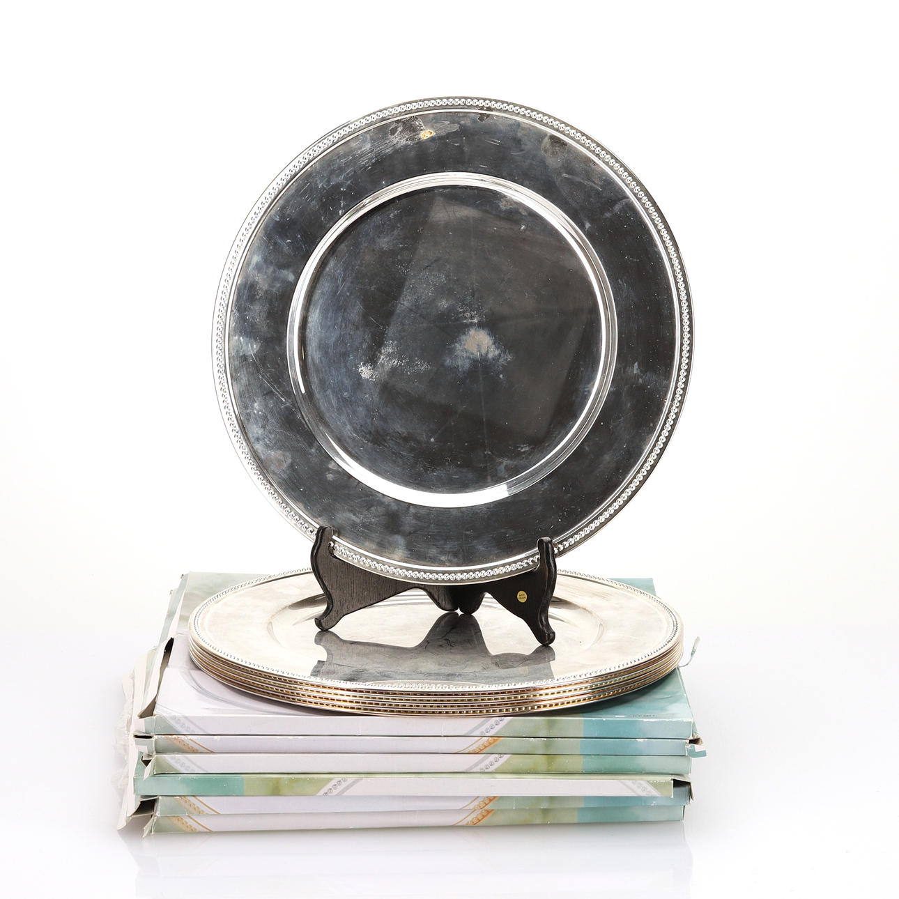 PLATTEN 12 Stück, Neusilber.