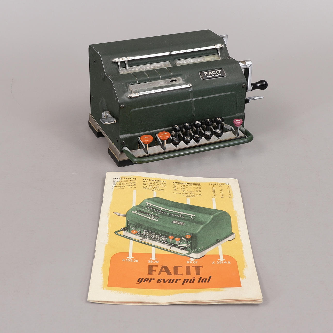 RÄKNEMASKIN, Facit, Åtvidaberg.