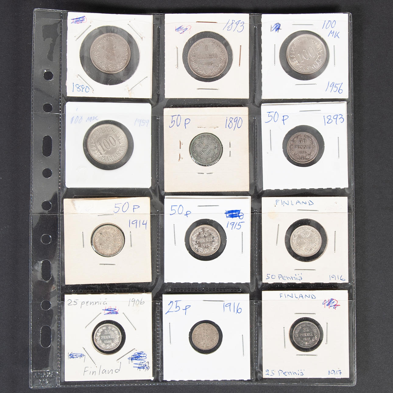 SUOMEN VANHAT HOPEAKOLIKOT.