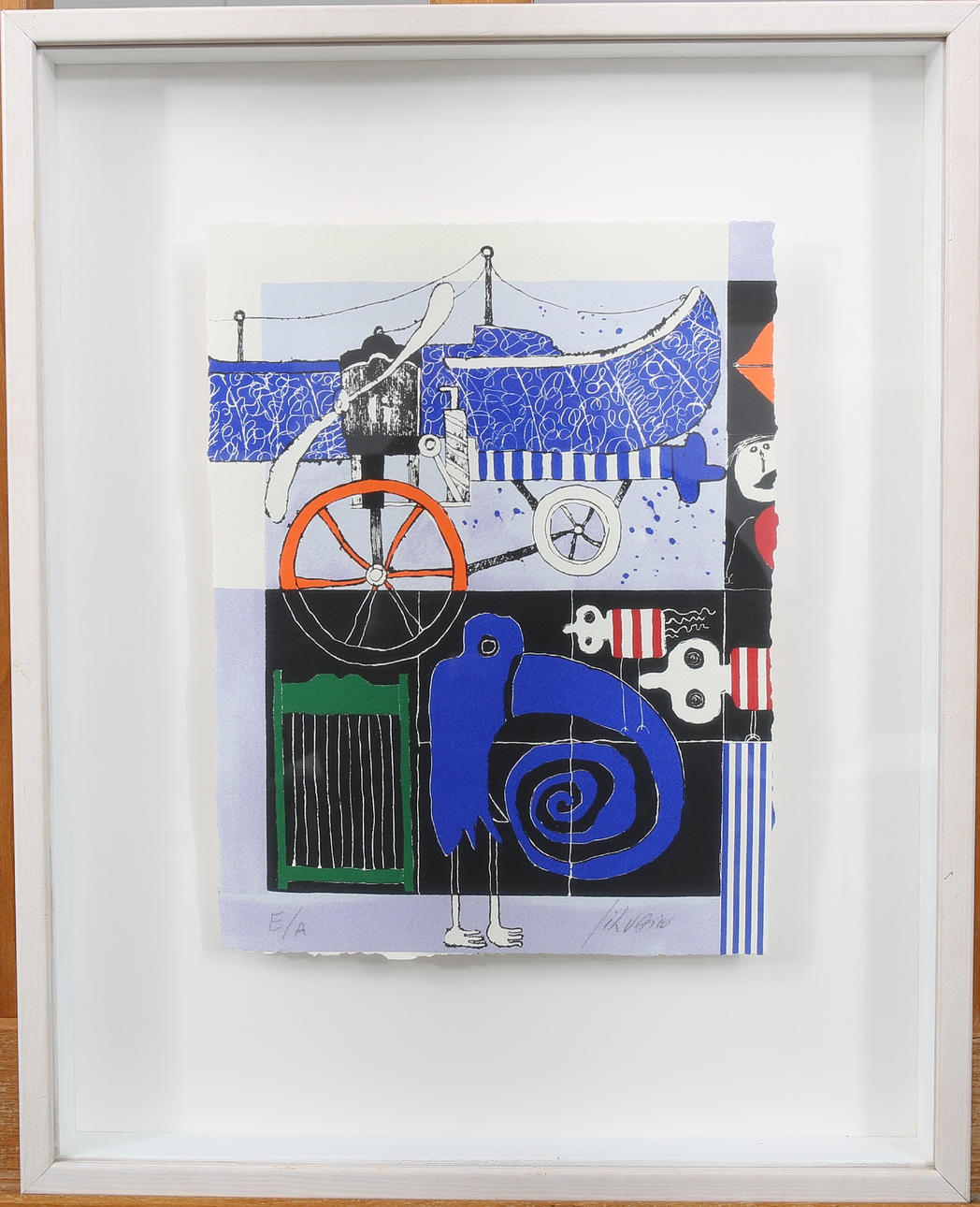 CHRISTIAN SILVAIN. Color lithograph, EA, "L´Oiseau Bleu", signed Silvain.