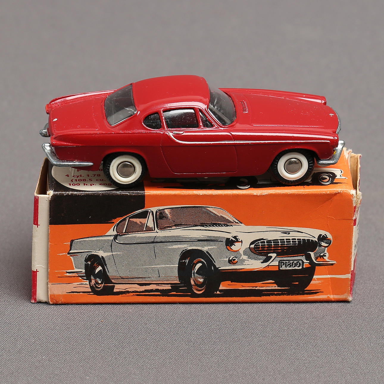 TEKNO 825 VOLVO P1800, red in original box. Toys - Toys