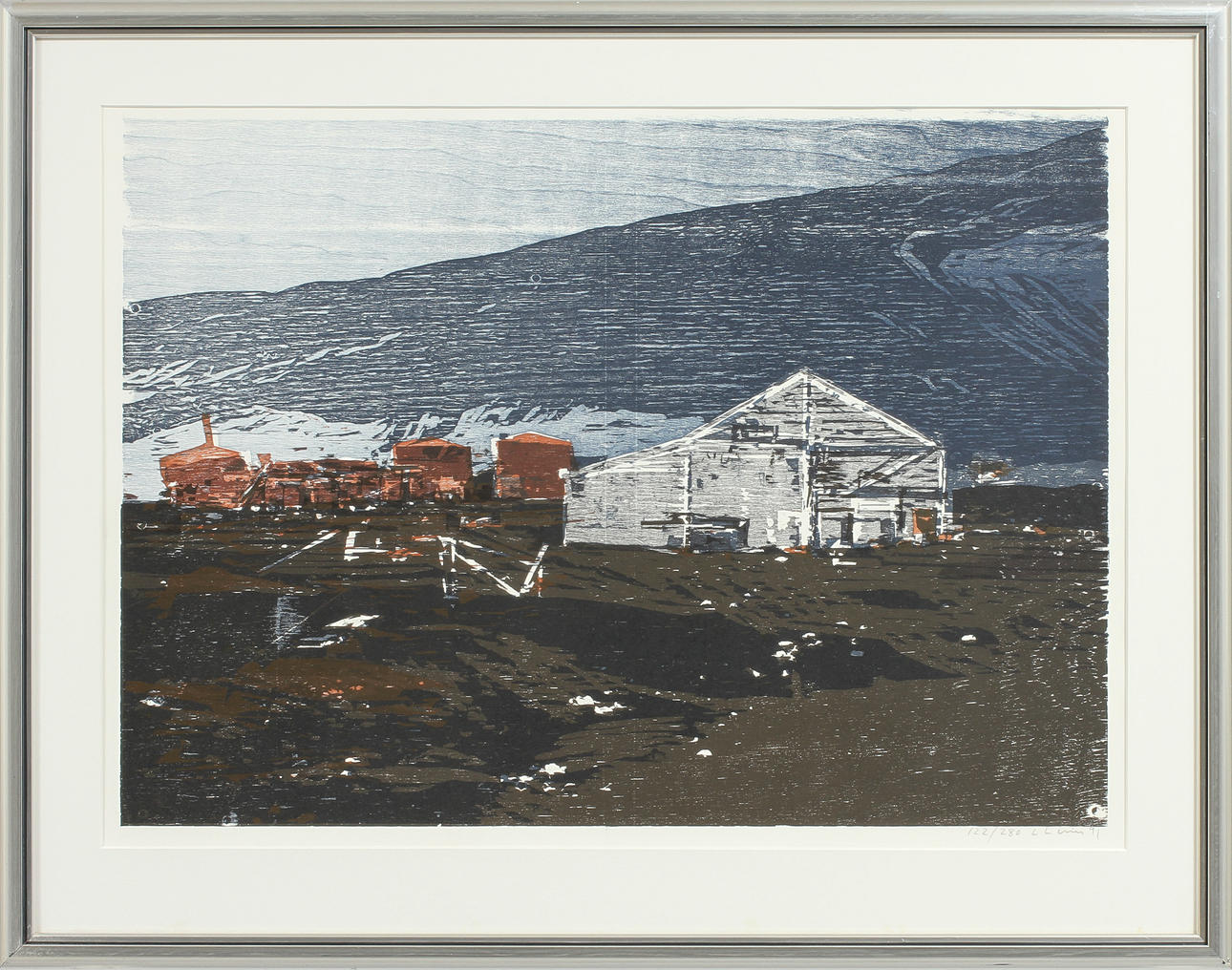 LARS LERIN. "Lofoten", träsnitt, signerad och numrerad 122/280.