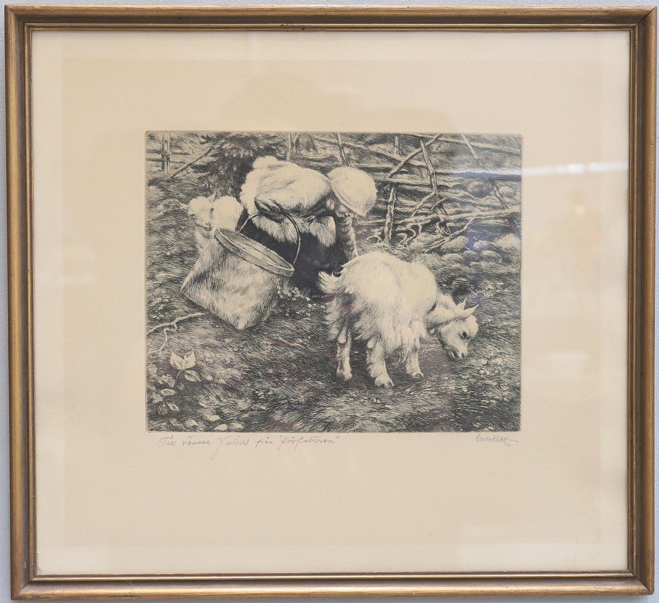 ERNST KÜSEL. etsning, signerad.