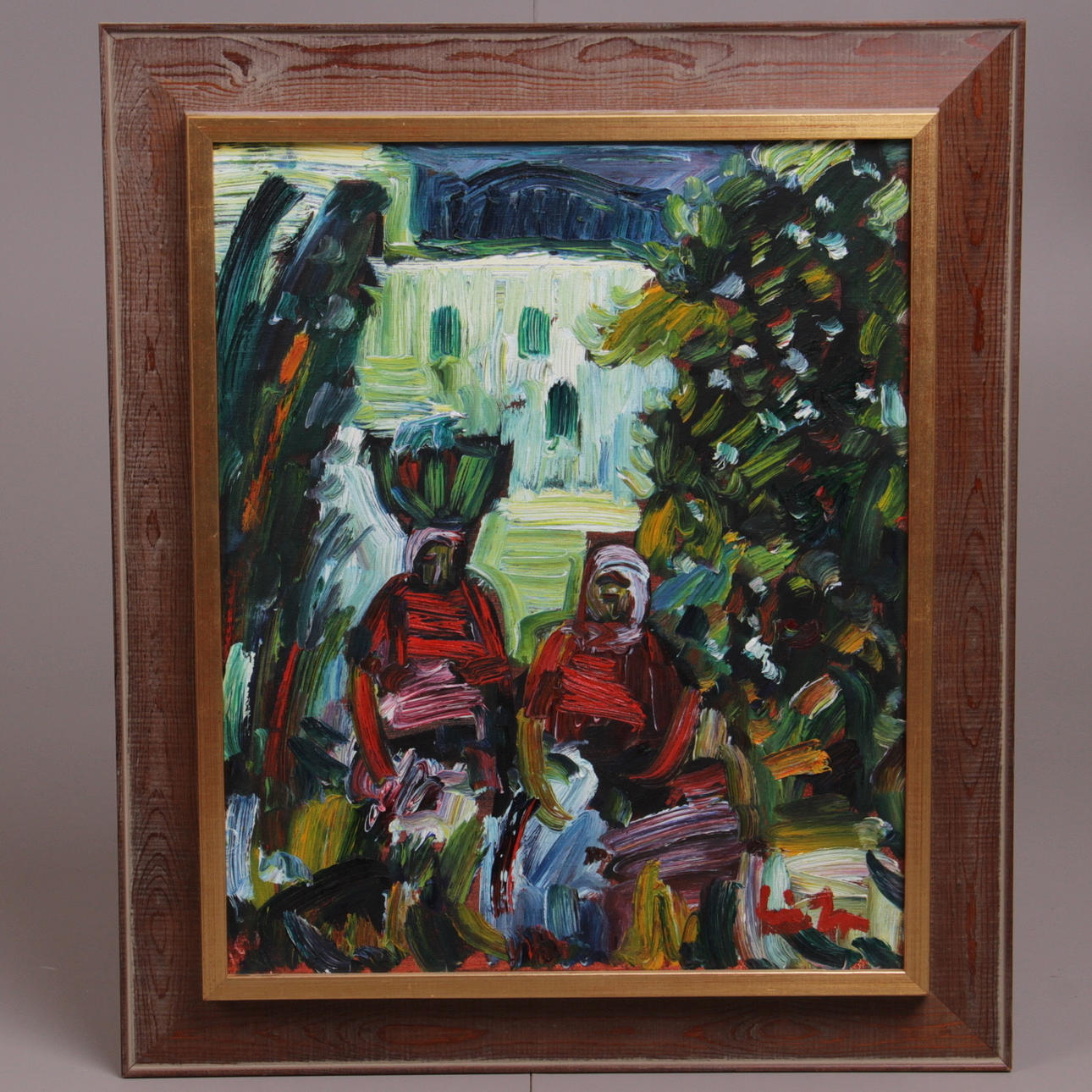 ERIK LOO. olie på lærred, kvinder, sign.