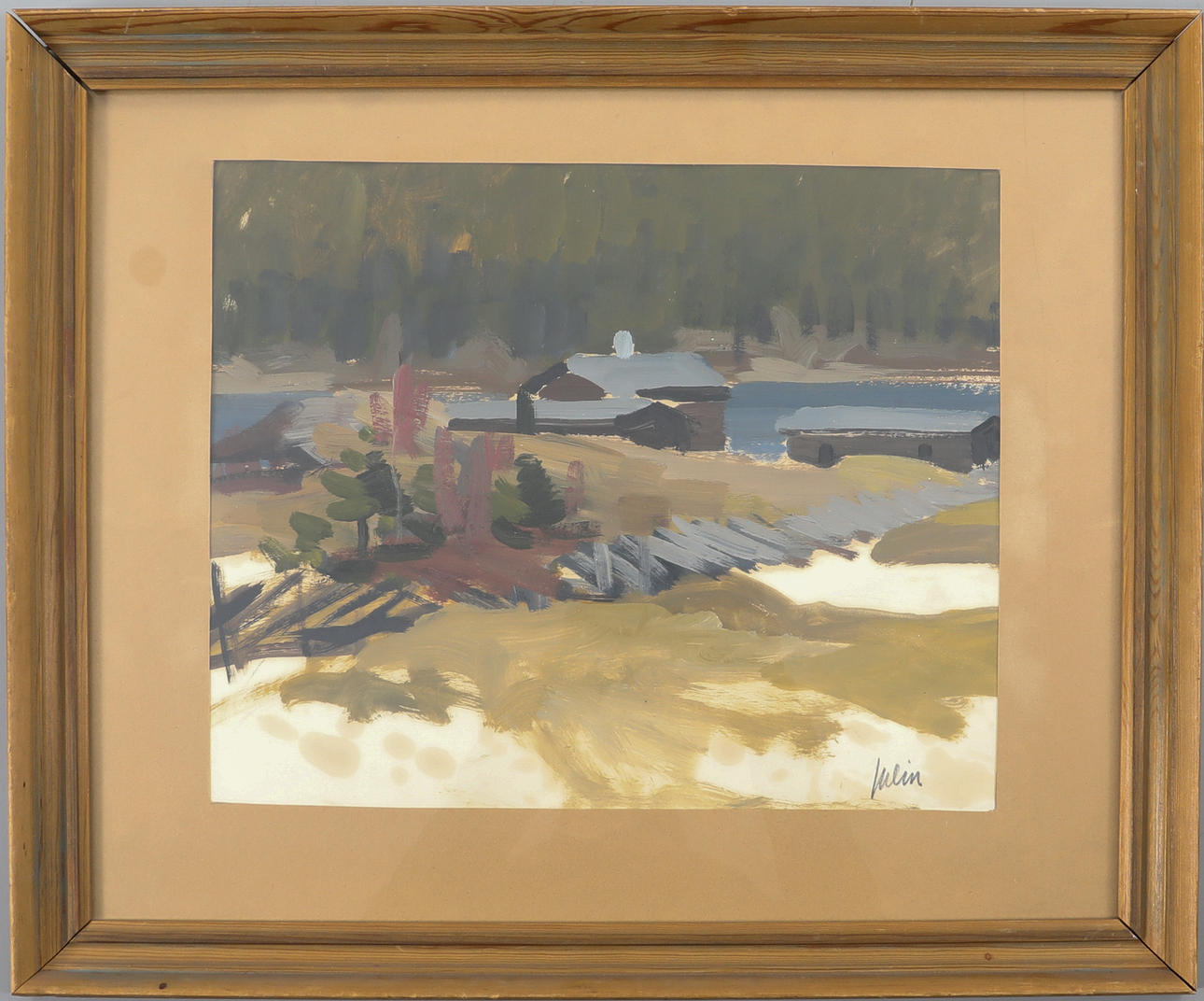 BJÖRN JULIN. Mixed media, signed.