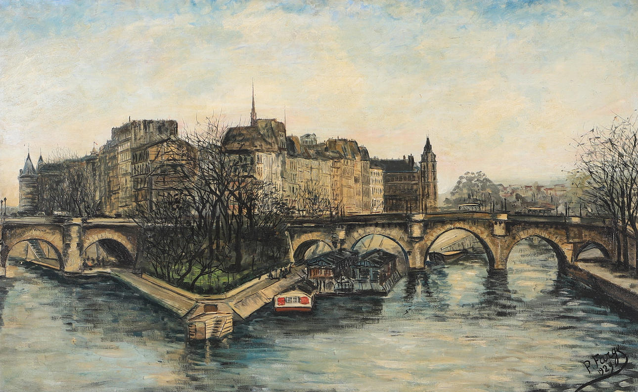 PIERRE FARGE. Motif from Paris, oil on canvas, signed P. Farge.