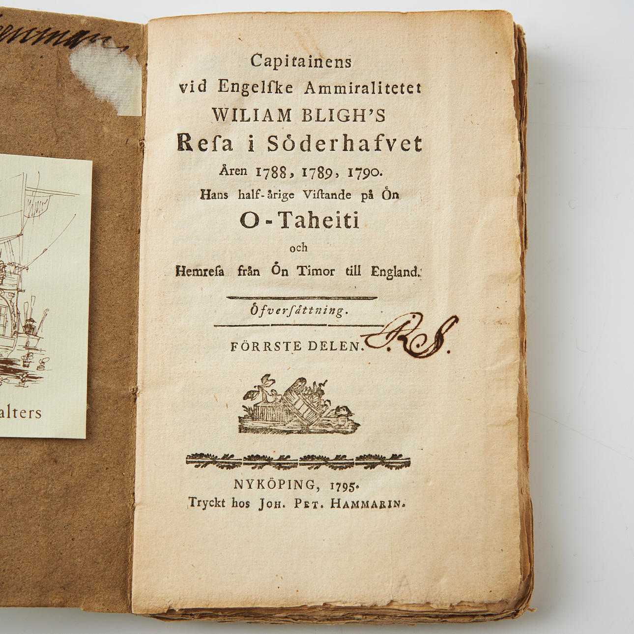 William Blighin matkat Etelämerille, Nyköping 1795.