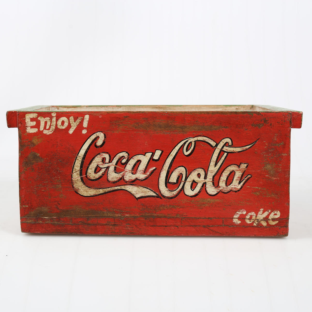 CAJA DE PUBLICIDAD, madera, Coca-Cola, 1900-2000s.