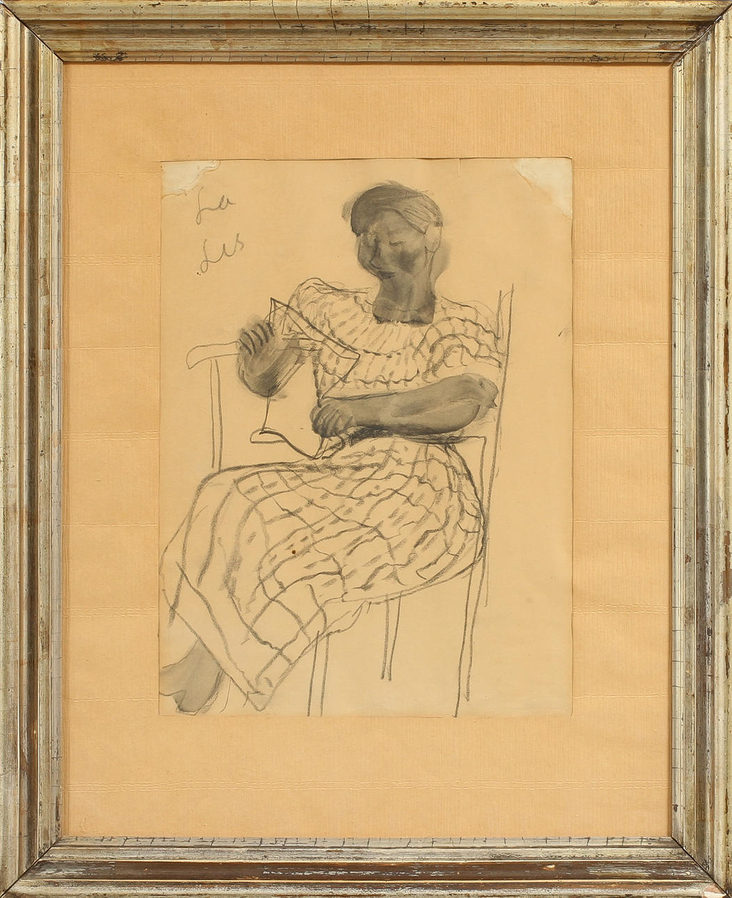 RAGNAR SANDBERG. TILLSKRIVEN. "La Lis", tuschteckning.