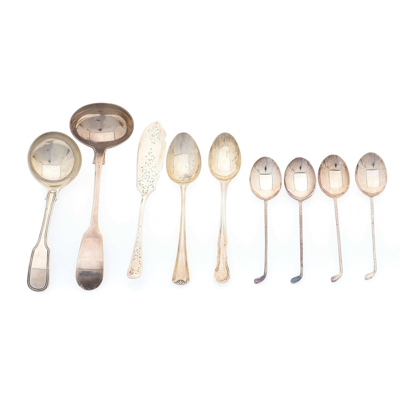 VICTORIAN SILVER FIDDLE PATTERN CREAM LADLE.