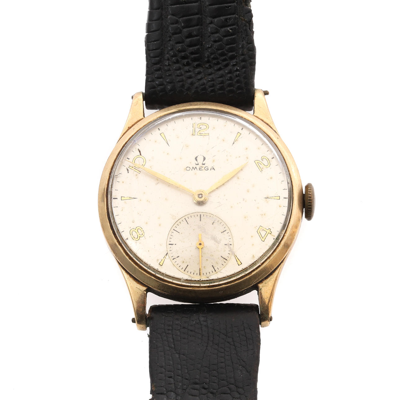 OMEGA. ET 9CT GULD CIRKULAR ARMANDUR.