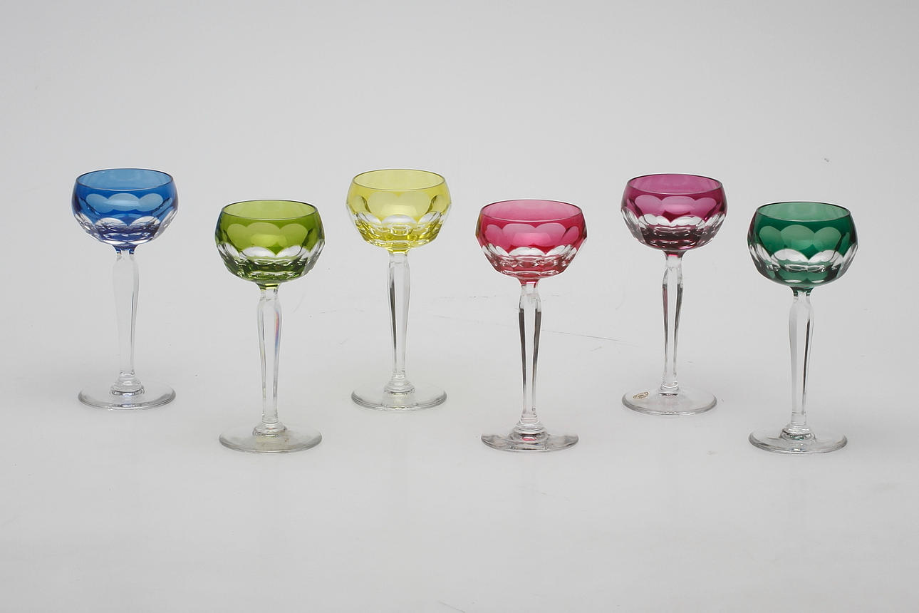 LIKÖRGLAS, 6 st, Val St. Lamberth, Belgien.