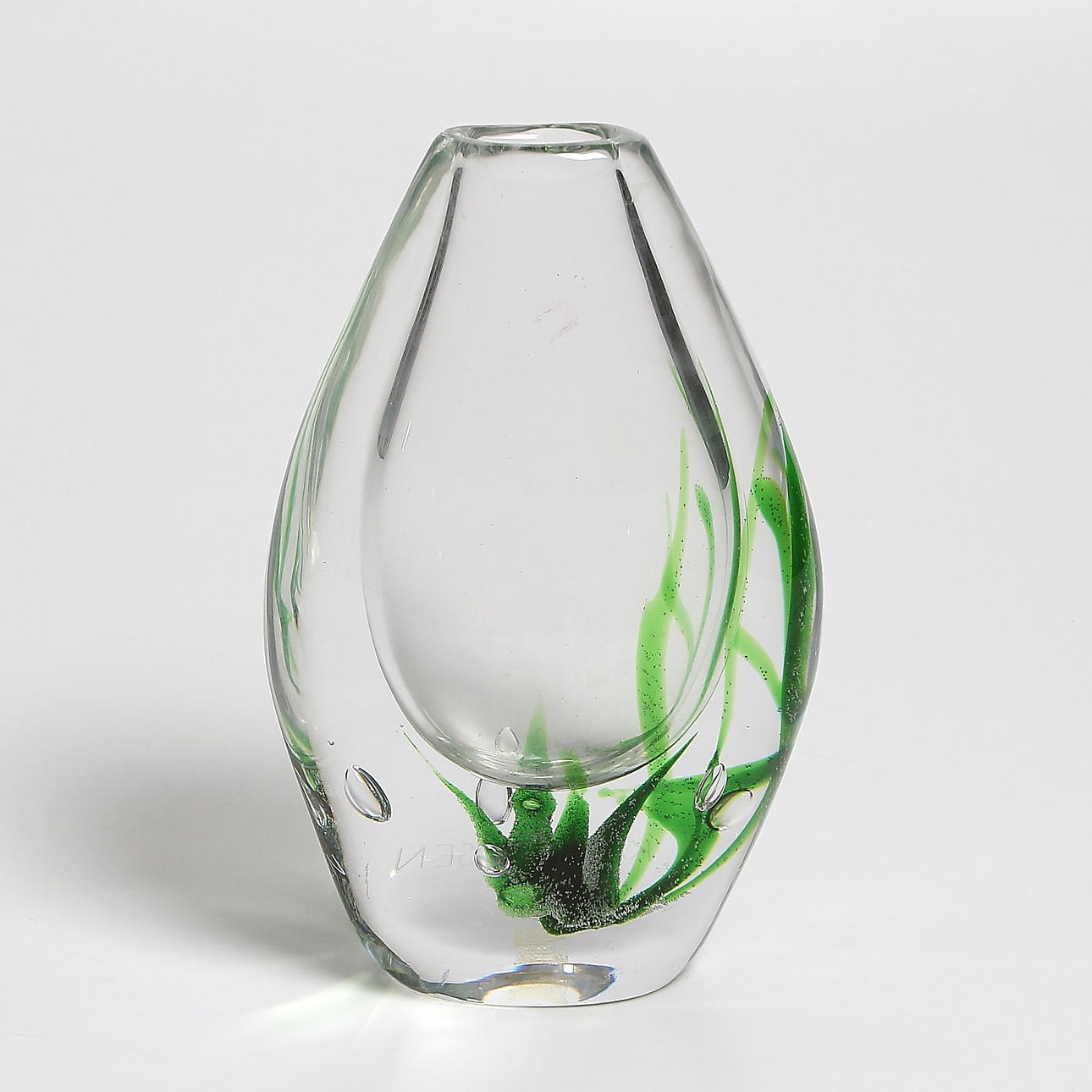 VAS, glas, "Sjögräs", Vicke Lindstrand, Kosta.