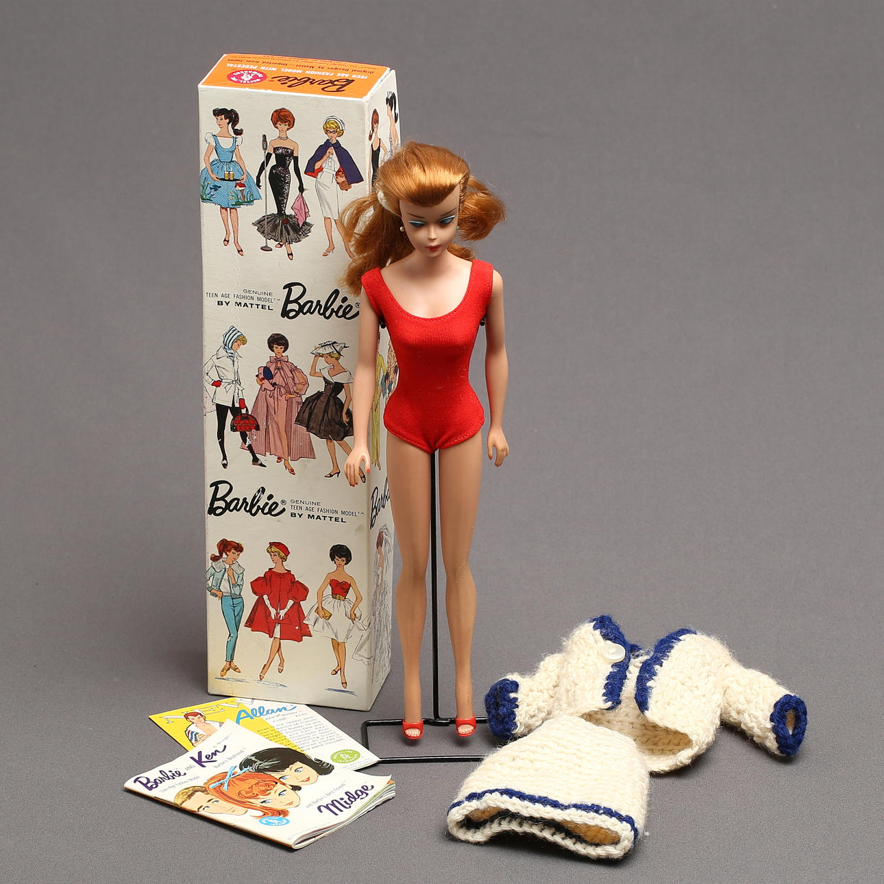BARBIEDOCKA, "Redhead, ponytail", originalkartong.