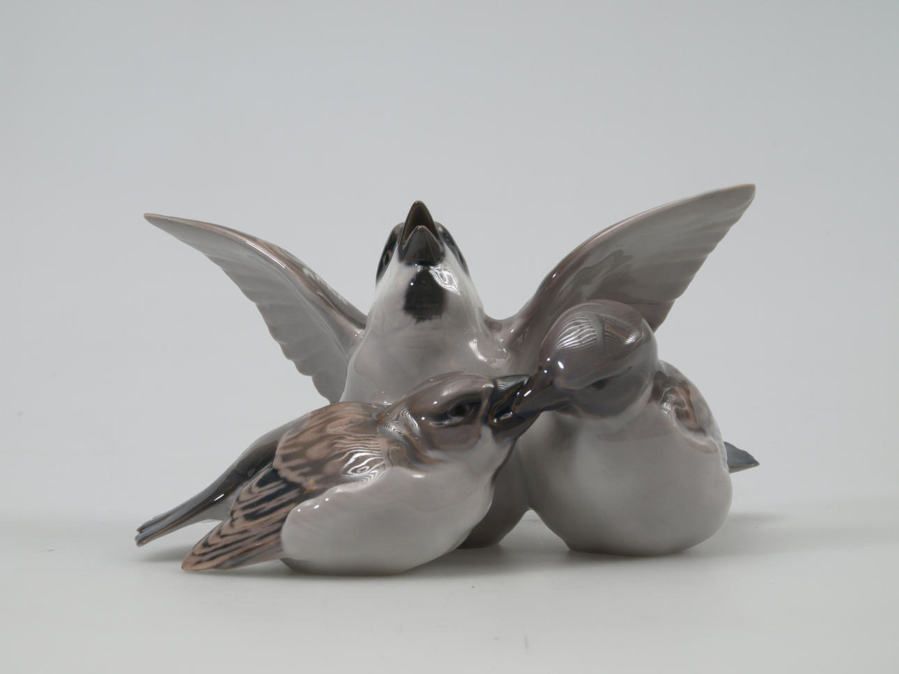 FIGURIN, porslin, 3 fåglar, Bing&Gröndahl.