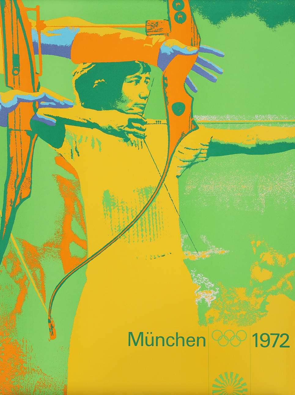 PLAKAT, Olympiade 1972 München, Bogenschießen.