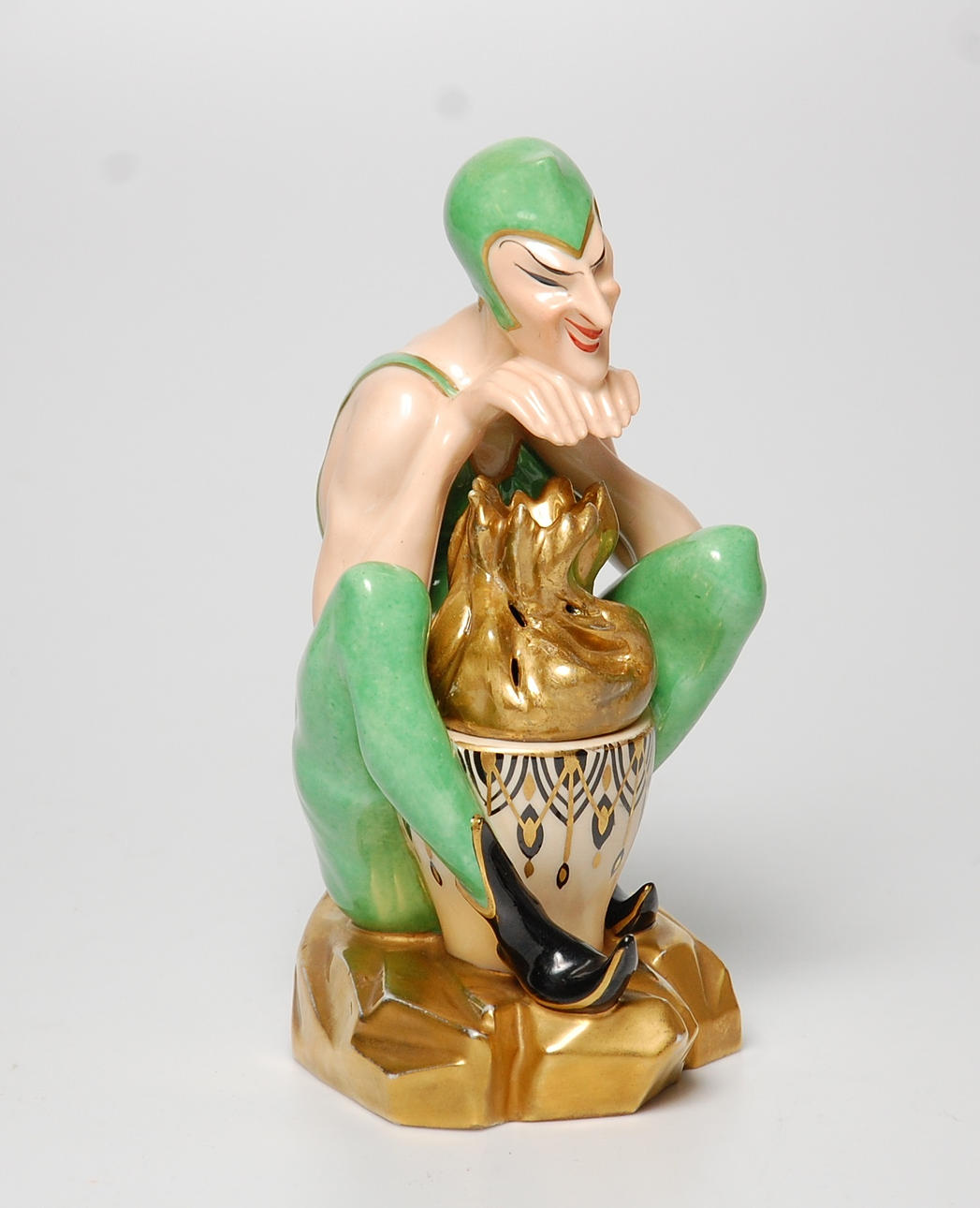 BORDSLAMPA, porslin Art Deco, Aladin Luxe Godart.