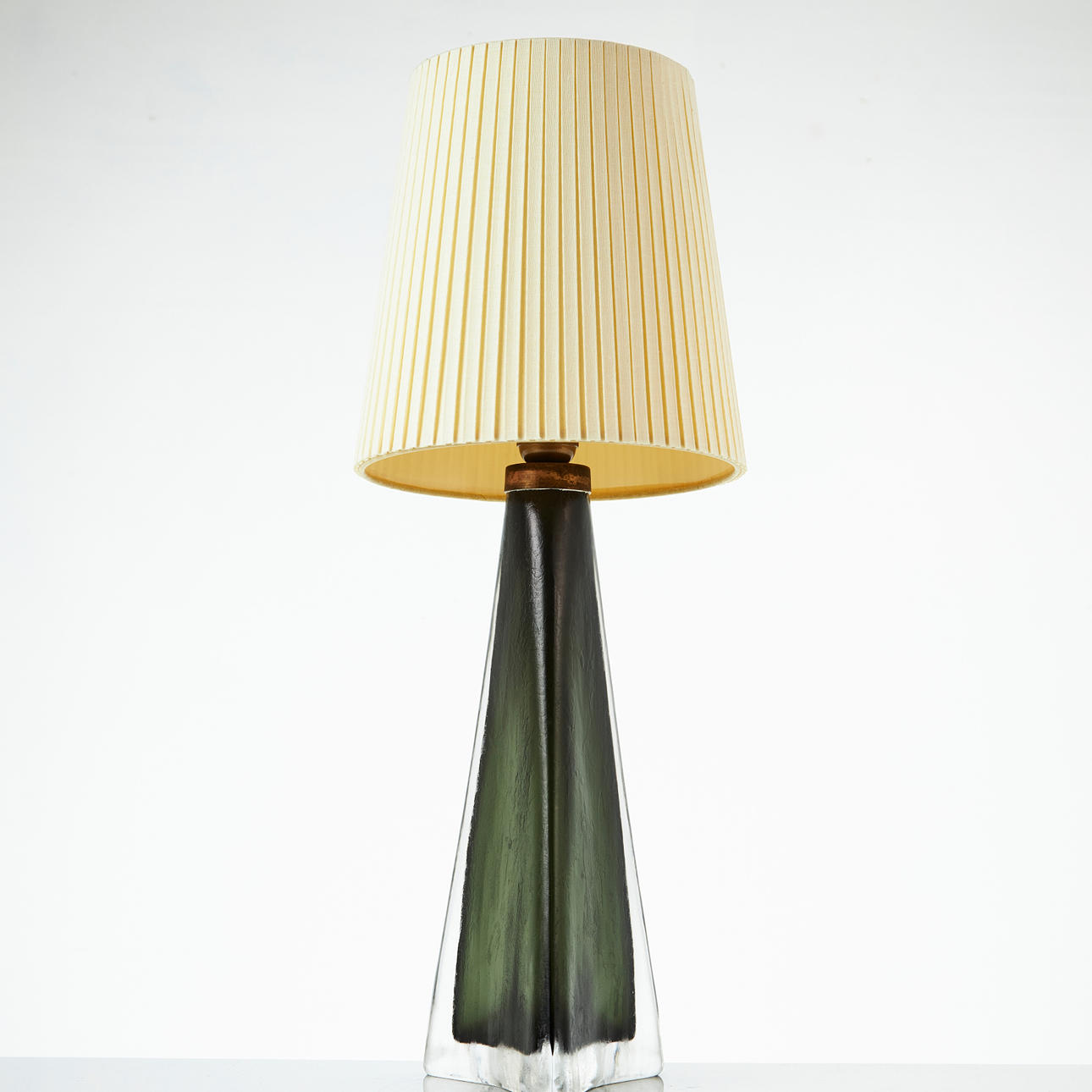 CARL FAGERLUND. table lamp, Orrefors, "RD 1319", signed.