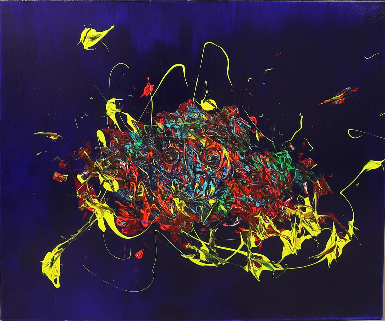 MELKER GARAY. Acrylic on canvas, signed à verso.