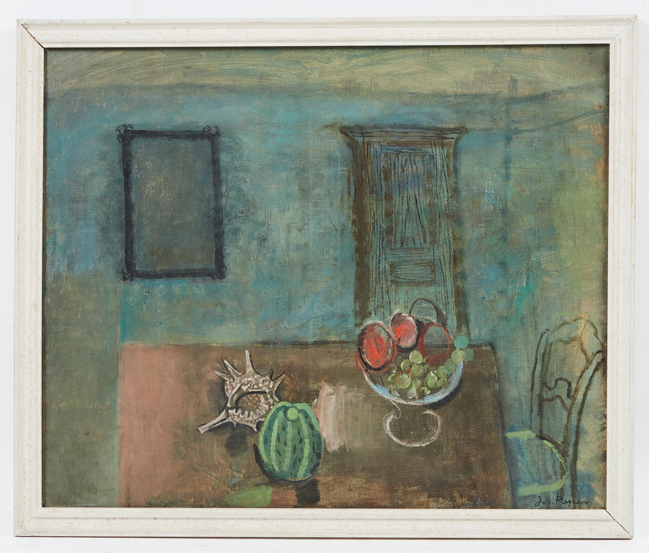 JOSEF PIEPER. paintings, interior.