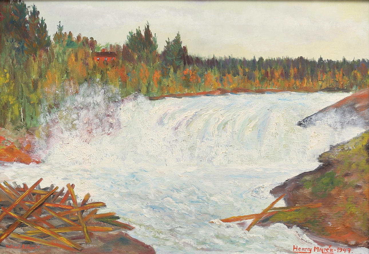 HENRY MYRÉN. "The Rista case". Oil on canvas, signed and dated 1947.